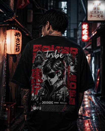 VIVILANA Tokyo Tribe Graphic Tee — Retro Cyberpunk Anime Streetwear