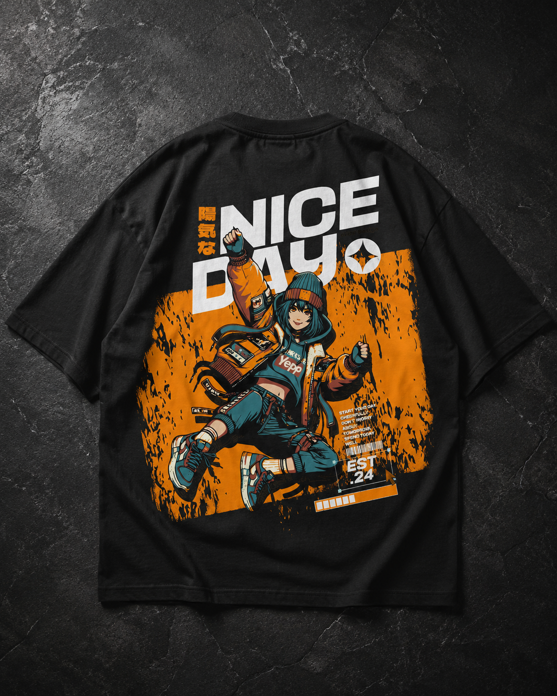 VIVILANA Nice Day Skateboarder T-Shirt — Retro Skate Graphic Tee